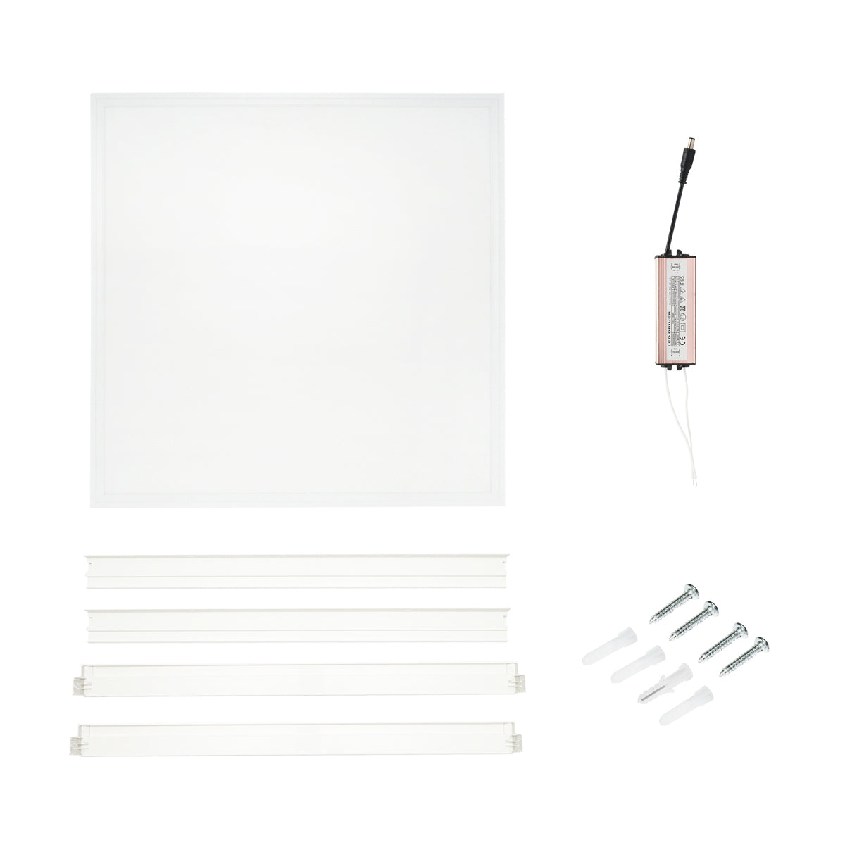 LED panel with frame 220V/40W 3200lm/6400K 600x600mm with driver 600mA Breckner Germany